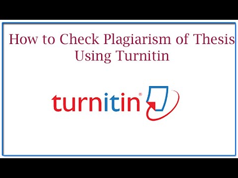 how to check thesis for plagiarism