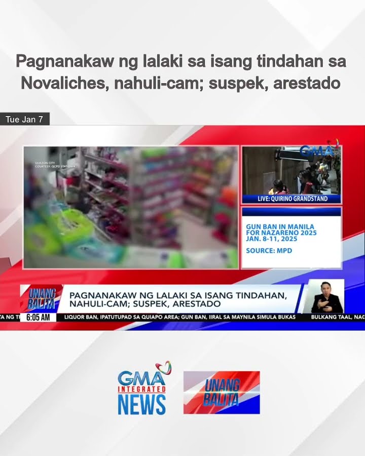 Pagnanakaw ng lalaki sa isang tindahan sa Novaliches, nahuli-cam; suspek, arestado | Unang Balita
