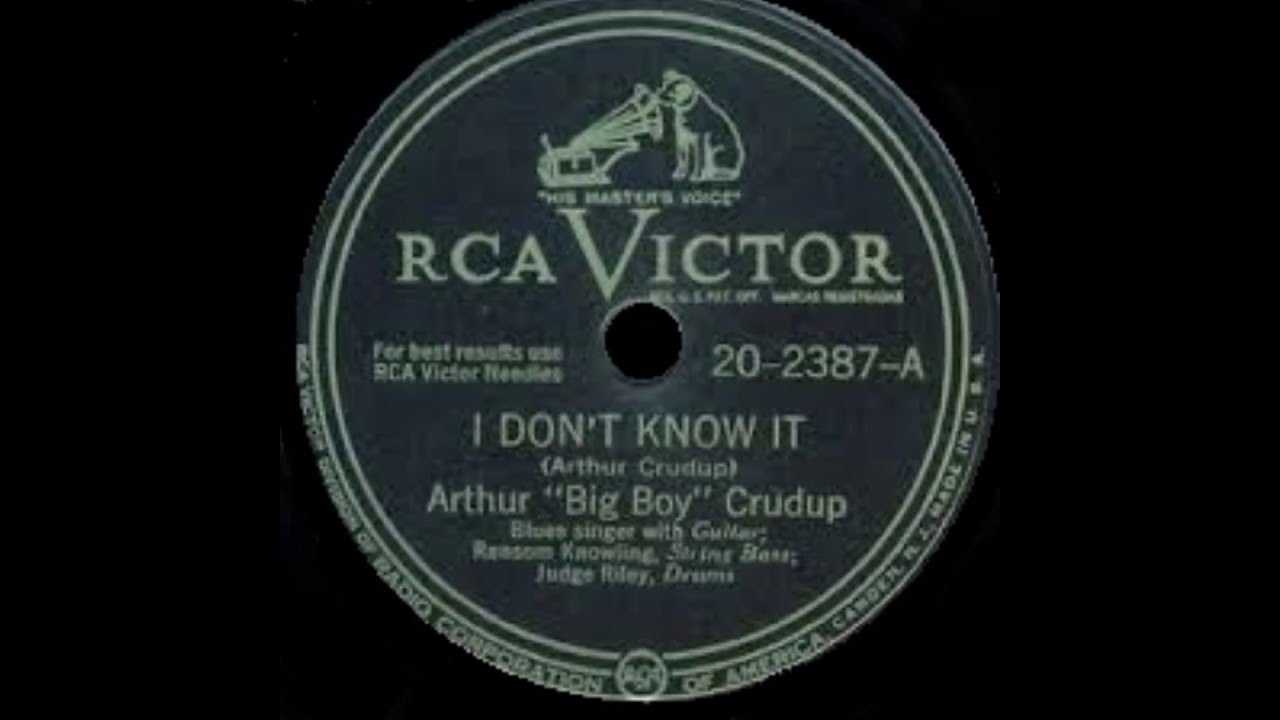 Watch Arthur "Big Boy" Crudup - I Don't Know It on YouTube Watch Arthur "Big Boy" Crudup - I Don't Know It on YouTube