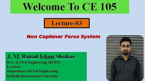 ##Non Coplanar Force System II Lecture -03