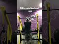 A couple 70 lb weighted pull ups (bad form I need to go down lower but whatever lol)