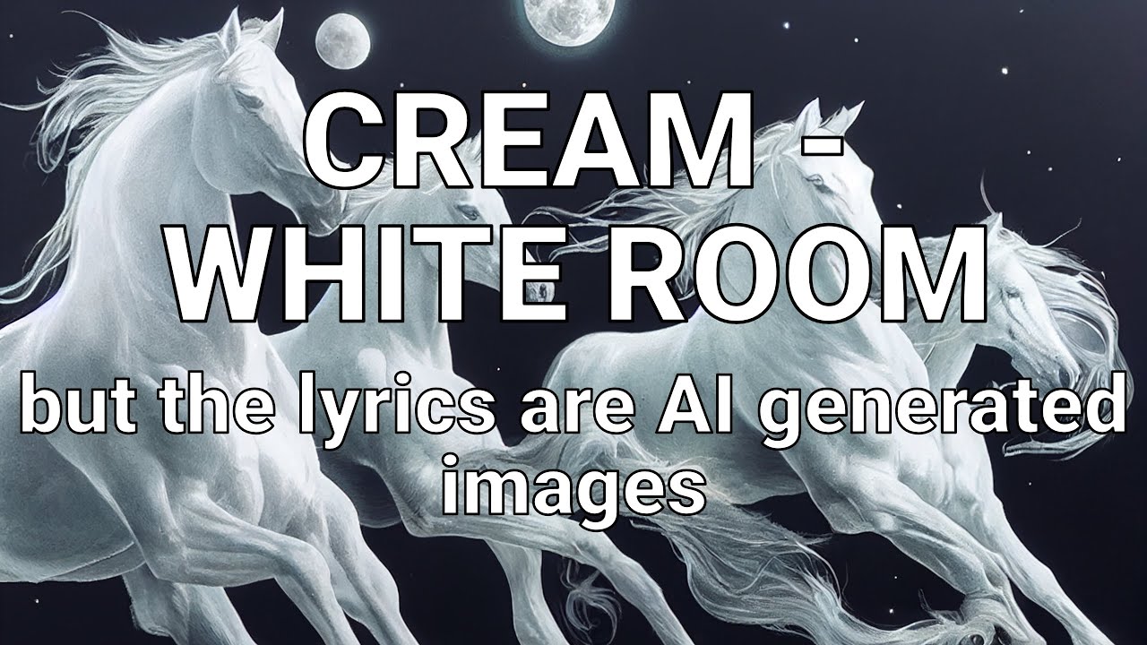 Cream White Room but the lyrics are AI generated images YouTube