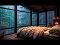 Sounds Rain and Thunder on Window ⛈ Natural White Noise to Unwind and Rest Comfortably