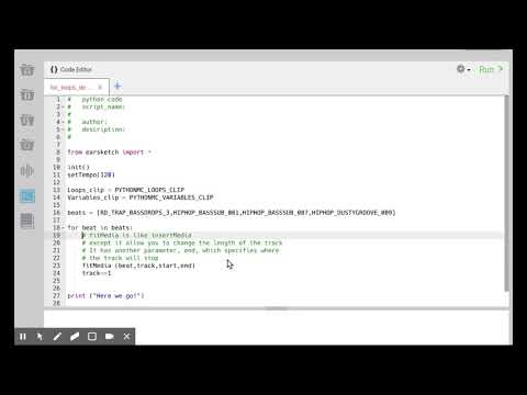 For Loops in EarSketch (pythonmc.org)