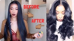Curling My Synthetic Wig| Ft. FNH