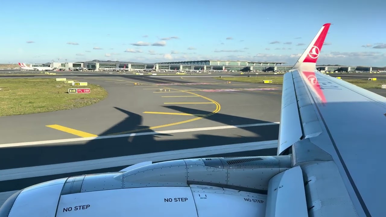 Turkish Airlines A321NEO takeoff from Istanbul Airport