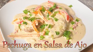 Cocinar Pechuga de Pollo en Salsa de Ajo - Cocinando con Yolanda