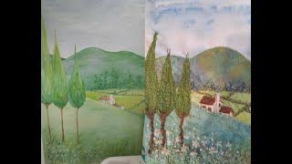 Scrap Fabric Landscape part1