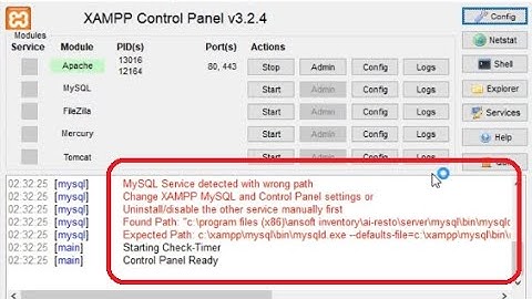 Cara Mengatasi MySQL service detected Wrong Path pada Aplikasi XAMPP (Tidak bisa distart)