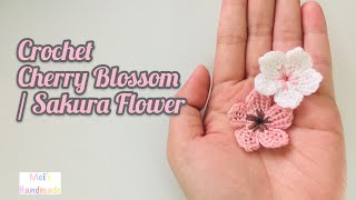 Crochet Cherry Blossom Crochet Sakura Flower How to crochet a flower YouTube