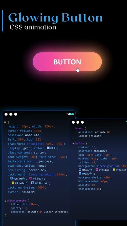 Glowing button #coding #css #webdesign #python #html #webdevelopment # ...