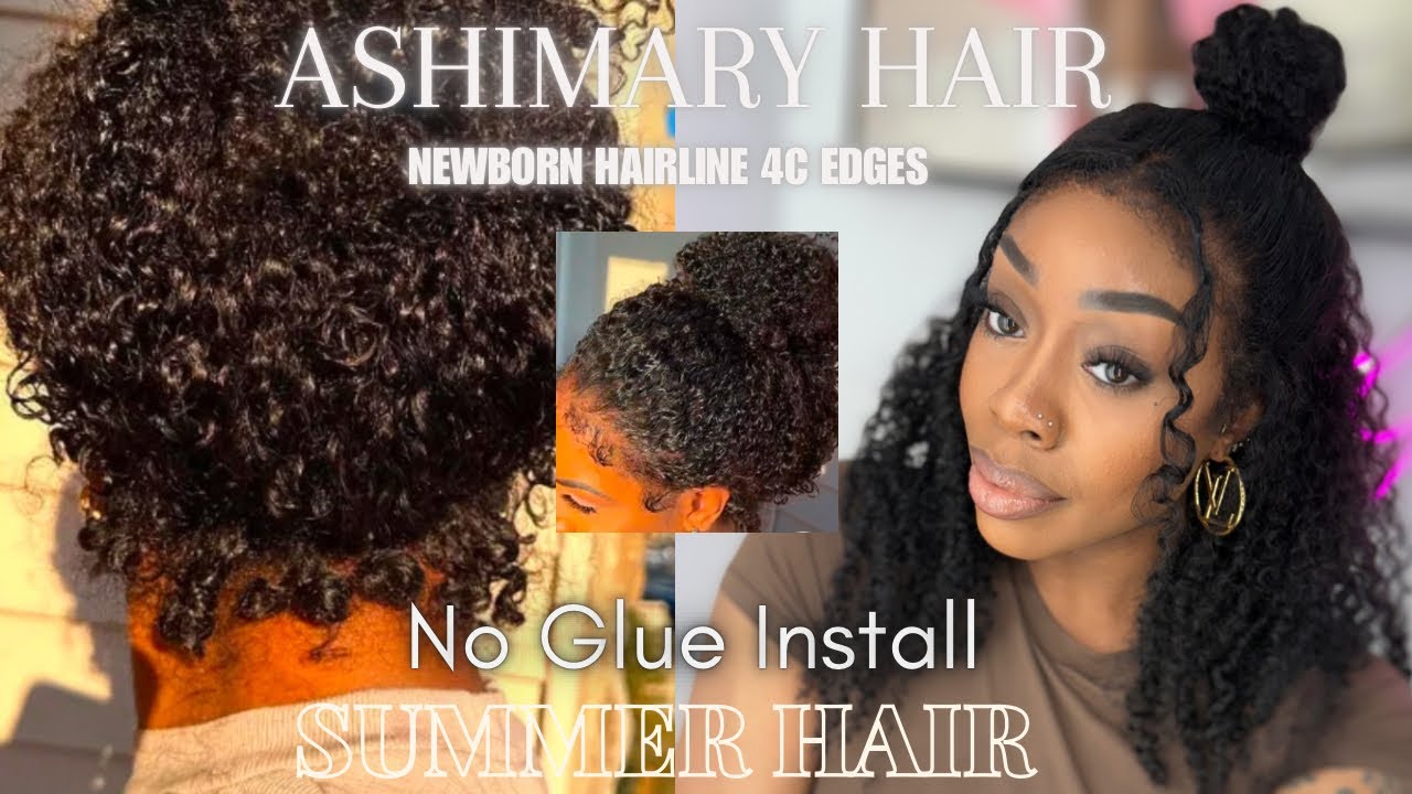 NEW SUMMER HAIR!! Kinky Curly 4c Edges 360 Invisi Drawstring LaceWig ​⁠