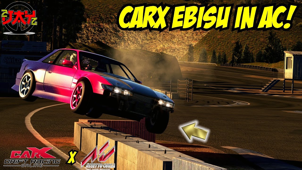 NEW & IMPROVED CarX Drift Tracks Now Assetto Corsa! | Nissan PS13 EBISU Jump Drift & Reverse - YouTube