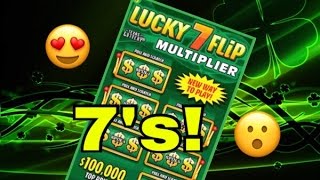 BIG WIN! $5 Lucky 7 Flip Multiplier Texas Lottery Scratch Off Tickets