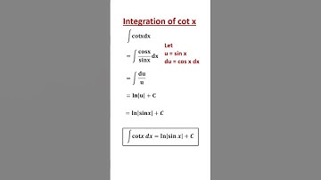 Integration of cot x