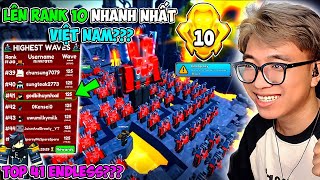 BI HUỲNH LÀ NGƯỜI LÊN RANK 10 ĐẦU TIÊN? - VƯỢT WAVE 125 TOP 41 QUÁ BÙNG NỔ | TOILET TOWER DEFENSE