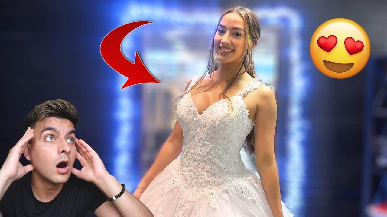 SEEING MY GIRLFRIEND IN A WEDDING DRESS FOR THE FIRST TIME.. - YouTube