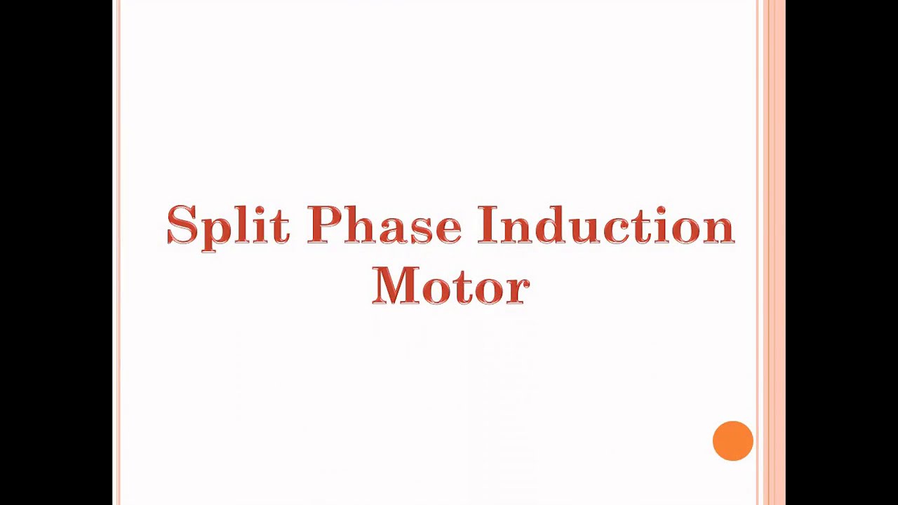 Split Phase Induction Motor - YouTube
