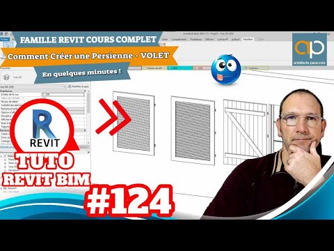 Volet Persienne REVIT : Comment créer une Famille sur mesure en 2 min. tuto n°124 GRATUIT