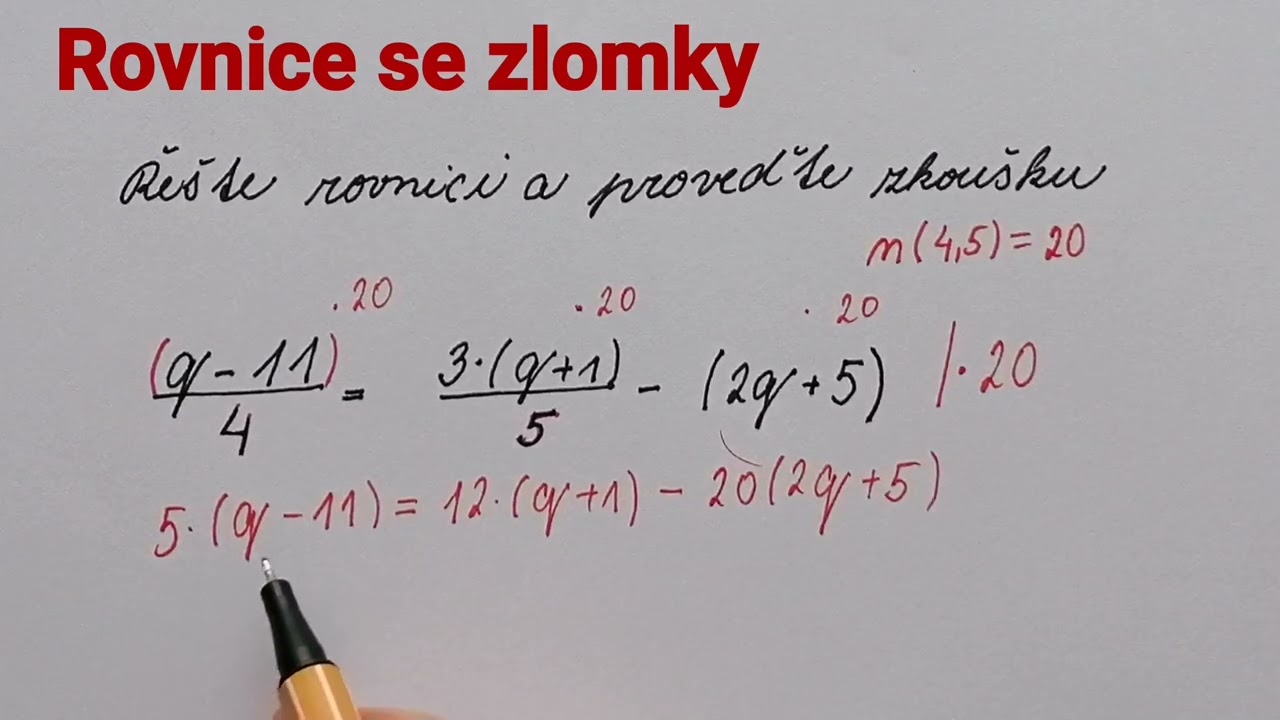 Rovnice se zlomky