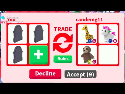 What Will People Trade For A Tombstone Roblox Adopt Me Youtube