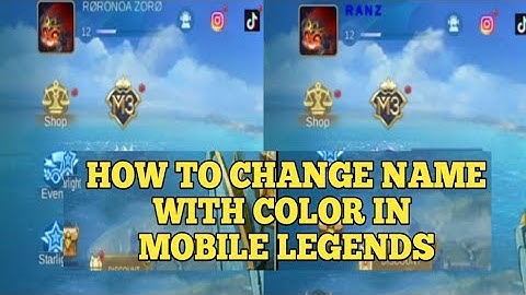 HOW TO CHANGE NAME WITH COLOR IN MOBILE LEGENDS