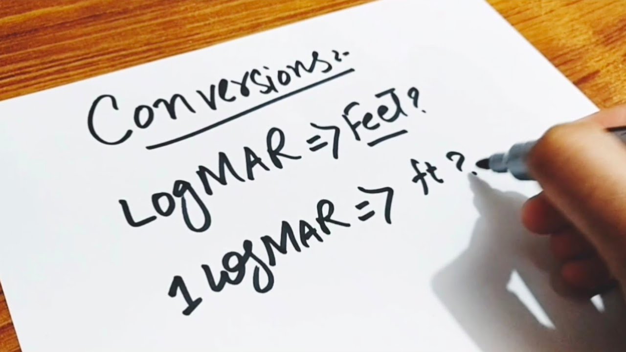 Conversion of LogMar VA into Feet