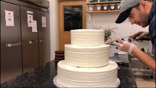 Wedding Cake butter cream frosting part 1