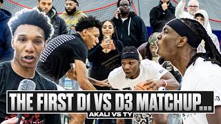 D1 vs D3 INTENSE 1v1 matchup...| Ty Mitchell vs Akili Evans