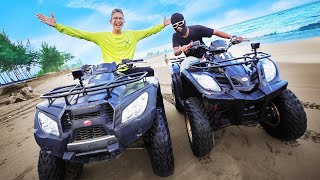 Download Lagu KITA BALAP ATV DI PANTAI LAWAN BANDIT!! MP3