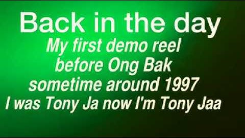 the first demo reel for tony jaa