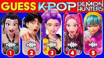 Guess KPop Demon Hunters Movie Characters by Their Songs & Voice 🎶🔥 | Huntrix, Saja Boys, Rumi, Jinu