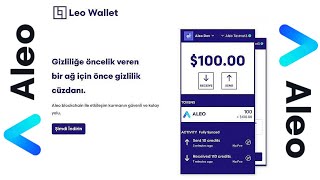 Leo Wallet - Ilk Aleo Blockchain Cüzdanı | Detayli İnceleme