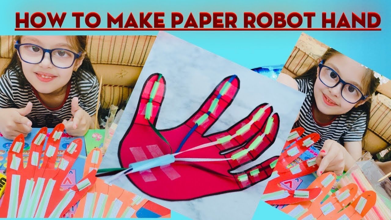 How to make paper robot hand |Paper Robotic hand| DIY science projects