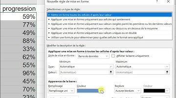Créer une Barre de progression sur Excel avec une mise en forme conditionnelle