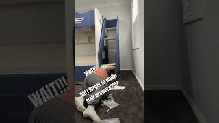 Bunk bed stair drawers (terrible design) #handymanhelp #bedroom #assemble #kids