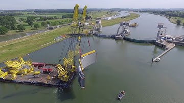 Replacement visor-gate movable barrier complex Amerongen, Netherlands