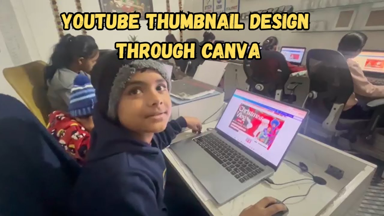 YouTube Thumbnail Design Through Canva 🎨 | Kids Learning Graphic Design ...