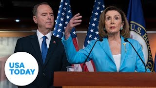 House Speaker Nancy Pelosi and Rep. Adam Schiff hold a press conference | USA TODAY