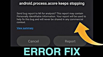 android.process.acore keeps stopping mi | Xiaomi | redmi | android process acore has stopped