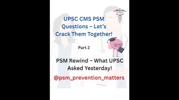 UPSC CMS QUESTION PAPER DISCUSSION-PSM#communitymedicine #upsc#upsccms#upsccms2025 #psm#mbbs ##spm