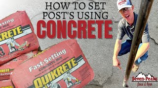 HOW TO SET POSTS USING CONCRETE  WITHOUT MIXING!