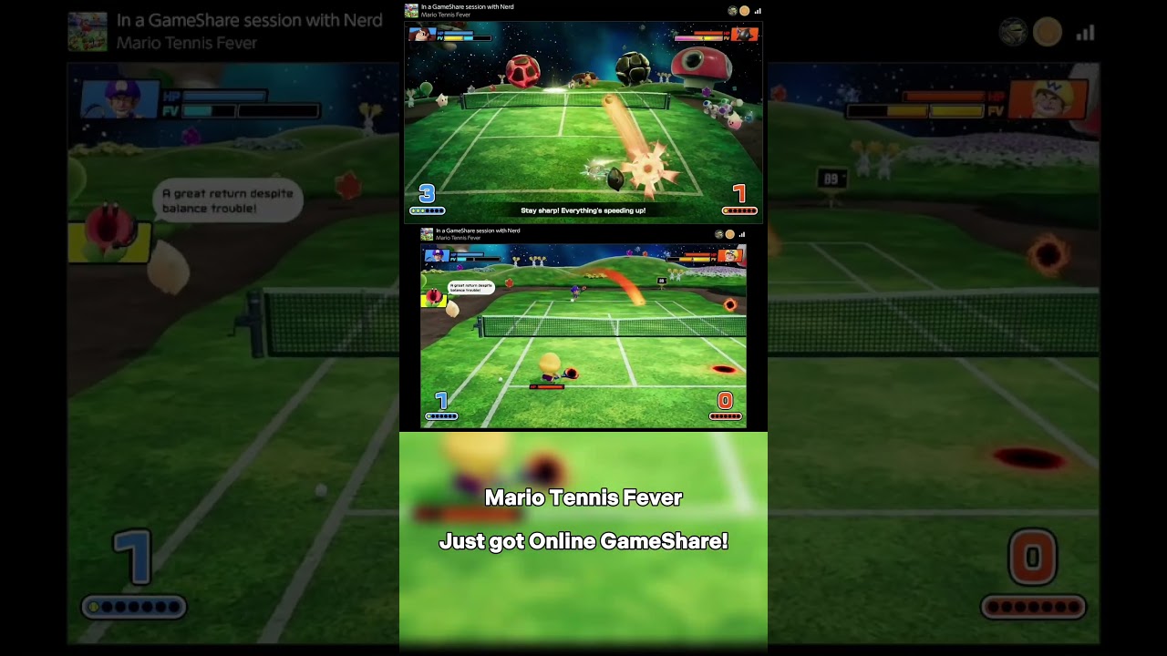 Mario Tennis Fever Update - Now has Online Gameshare!