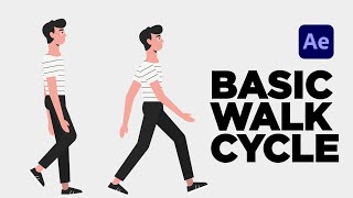 Easy 2D Character Walk cycle Animation  After Effects (NO PLUGINS)