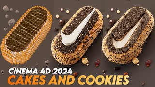 Delicious Granular Cakes and Cookies with Cinema 4D 2024 Rigid Body Simulations