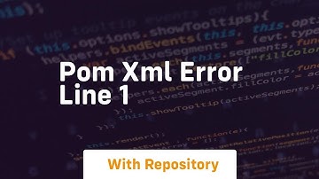 pom xml error line 1