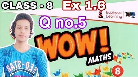 Class 8 Ex1.6 Q No.5 #Wow Maths Book Solution Ex.1 Rational Number Cbse/Icse Vishu Tutorial