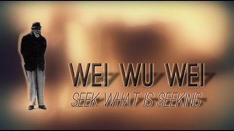Wei Wu Wei ~ Seek what is seeking