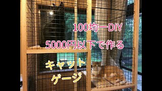 【100均DIY】猫も大喜び！5000円以下で作る　大型キャットゲージ