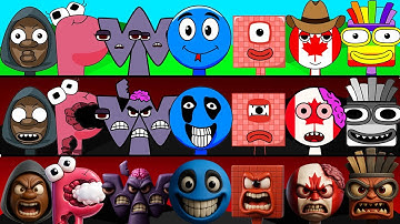 Incredibox Sprunki OC Phase 1 to Phase 3 Hungry Snake, W (Alphabet Lore), Lollipop, 61, Italy, P, S